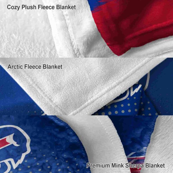 buffalo bills gradient dots blue blanket premium grade