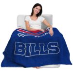 buffalo bills grunge texture blue blanket best selling