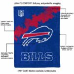 buffalo bills grunge texture blue blanket best selling