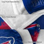 buffalo bills grunge texture blue blanket best selling