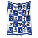 buffalo bills mickey minnie blue white blanket best selling