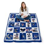 buffalo bills mickey minnie blue white blanket high quality