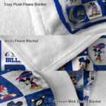buffalo bills mickey minnie blue white blanket premium grade