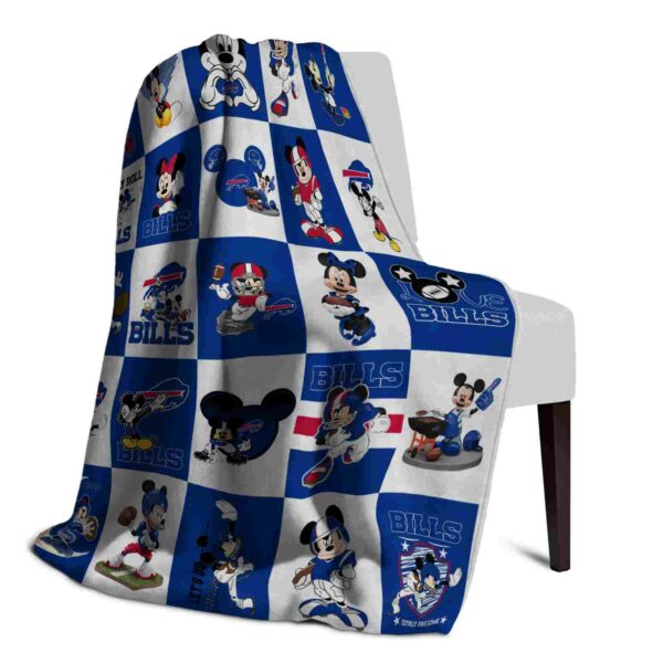 buffalo bills mickey minnie blue white blanket top rated