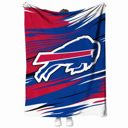 buffalo bills paint streaks blue white blanket best selling