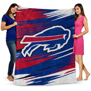 buffalo bills paint streaks blue white blanket fashion forward