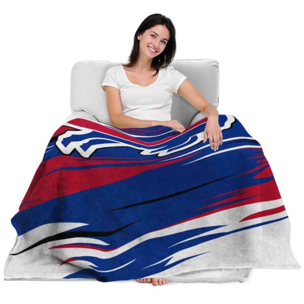 buffalo bills paint streaks blue white blanket latest model