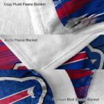 buffalo bills paint streaks blue white blanket premium grade