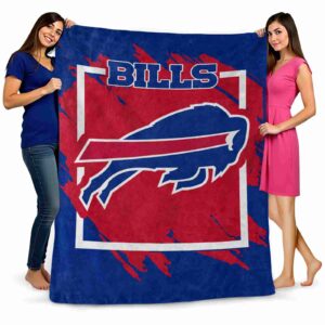 buffalo bills splatter effect blue blanket fashion forward