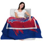 buffalo bills splatter effect blue blanket latest model