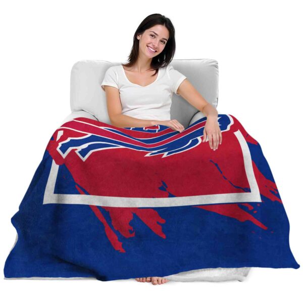 buffalo bills splatter effect blue blanket latest model