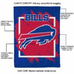buffalo bills splatter effect blue blanket new arrival