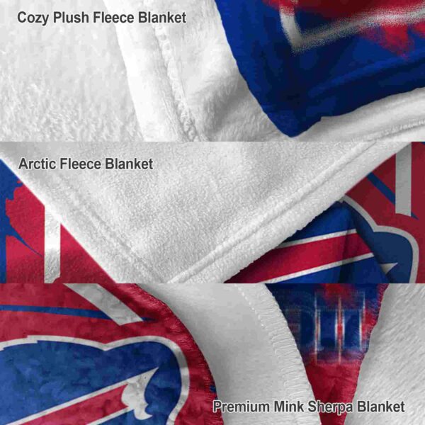 buffalo bills splatter effect blue blanket premium grade