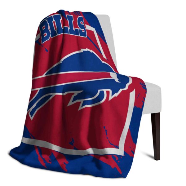 buffalo bills splatter effect blue blanket top rated