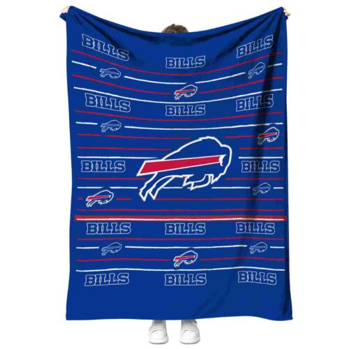 buffalo bills striped pattern blue blanket best selling