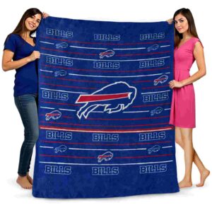 buffalo bills striped pattern blue blanket fashion forward