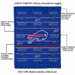 buffalo bills striped pattern blue blanket best selling