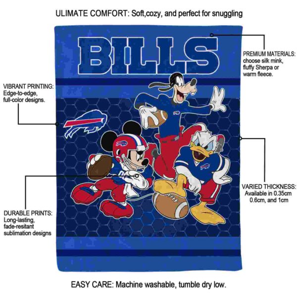 buffalo bills three musketeers blue blanket new arrival
