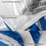 buffalo bulls brushstrokes royal blue white blanket premium grade