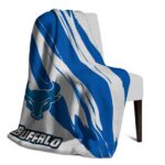 buffalo bulls brushstrokes royal blue white blanket top rated