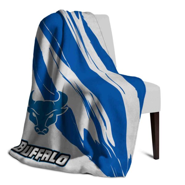buffalo bulls brushstrokes royal blue white blanket top rated