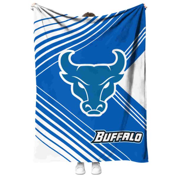 buffalo bulls diagonal stripes royal blue blanket best selling