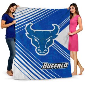 buffalo bulls diagonal stripes royal blue blanket fashion forward