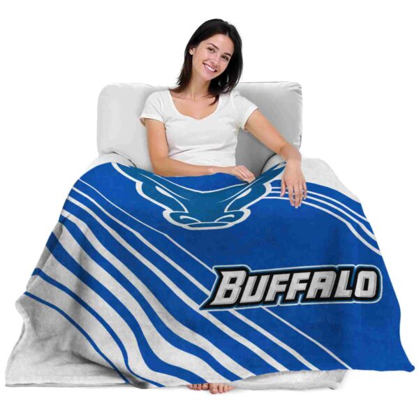 buffalo bulls diagonal stripes royal blue blanket latest model