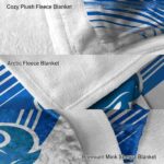 buffalo bulls diagonal stripes royal blue blanket premium grade