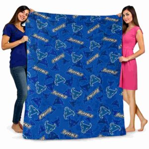 buffalo bulls diehard fans royal blue blanket fashion forward
