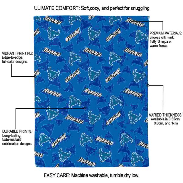 buffalo bulls diehard fans royal blue blanket new arrival