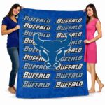 buffalo bulls fan pride royal blue blanket fashion forward