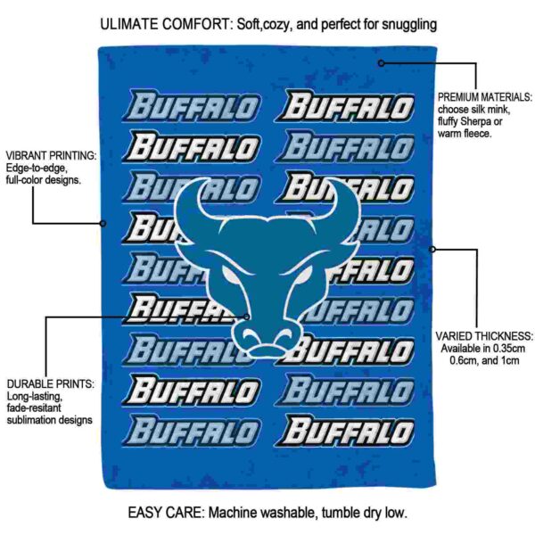 buffalo bulls fan pride royal blue blanket new arrival