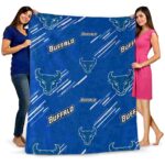 buffalo bulls fan spirit royal blue blanket fashion forward