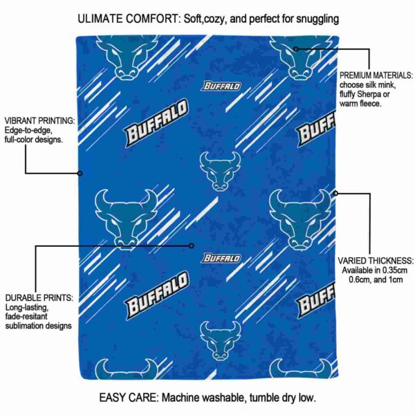 buffalo bulls fan spirit royal blue blanket new arrival