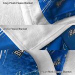 buffalo bulls fan spirit royal blue blanket premium grade