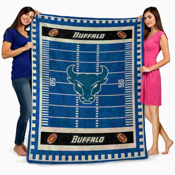 buffalo bulls football field royal blue blanket fashion forward