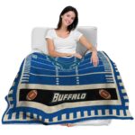 buffalo bulls football field royal blue blanket latest model