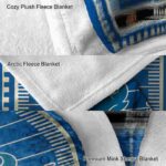 buffalo bulls football field royal blue blanket premium grade