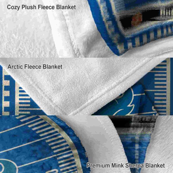 buffalo bulls football field royal blue blanket premium grade