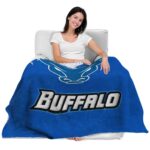 buffalo bulls grunge texture royal blue blanket best selling
