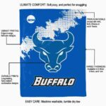 buffalo bulls grunge texture royal blue blanket best selling