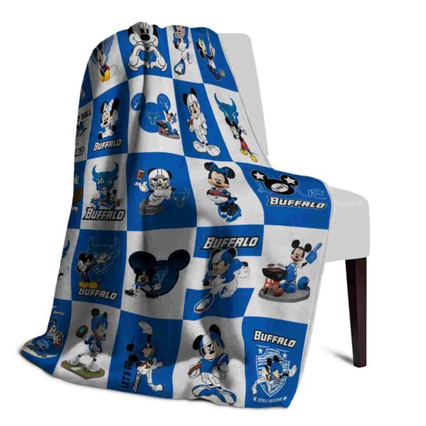 buffalo bulls mickey minnie royal blue white blanket top rated