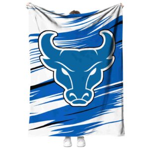 buffalo bulls paint streaks royal blue white blanket best selling