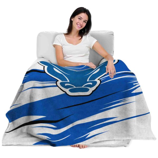 buffalo bulls paint streaks royal blue white blanket latest model