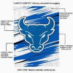 buffalo bulls paint streaks royal blue white blanket new arrival