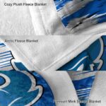 buffalo bulls paint streaks royal blue white blanket premium grade