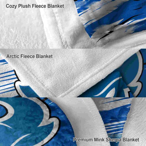 buffalo bulls paint streaks royal blue white blanket premium grade
