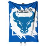 buffalo bulls splatter effect royal blue blanket best selling