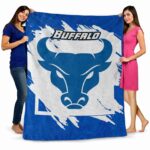 buffalo bulls splatter effect royal blue blanket best selling